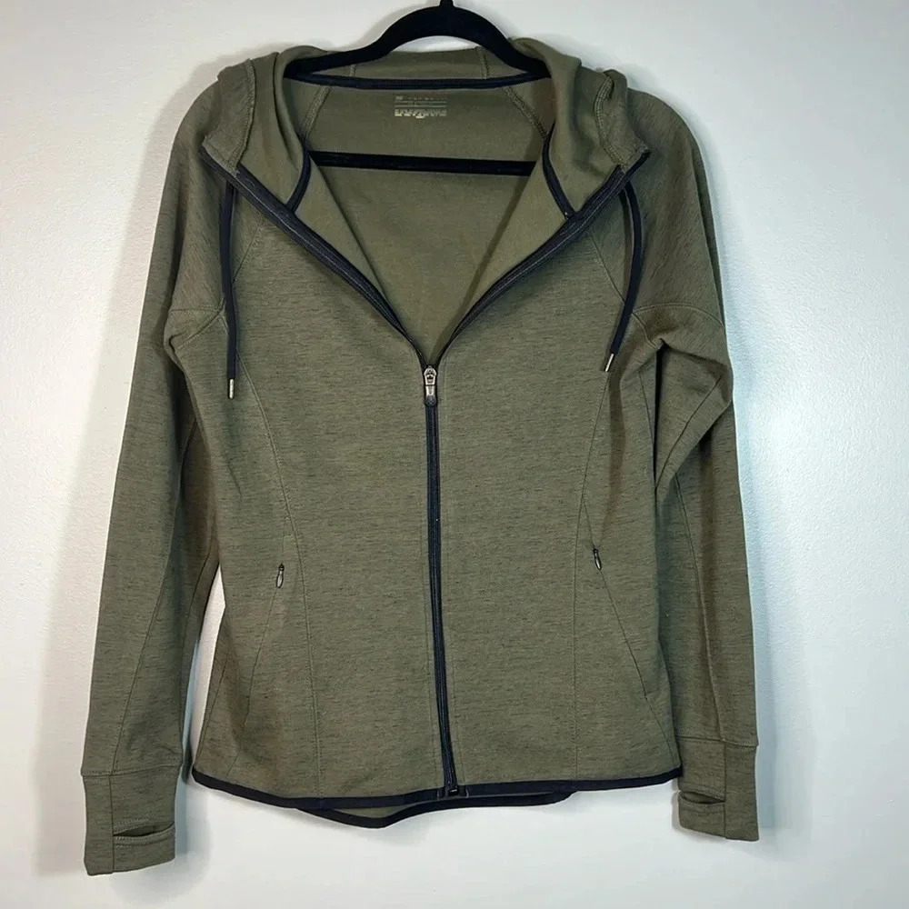 TEK GEAR Zipper Fitted Jacket - Green with Thumb Holes - XS - GUC